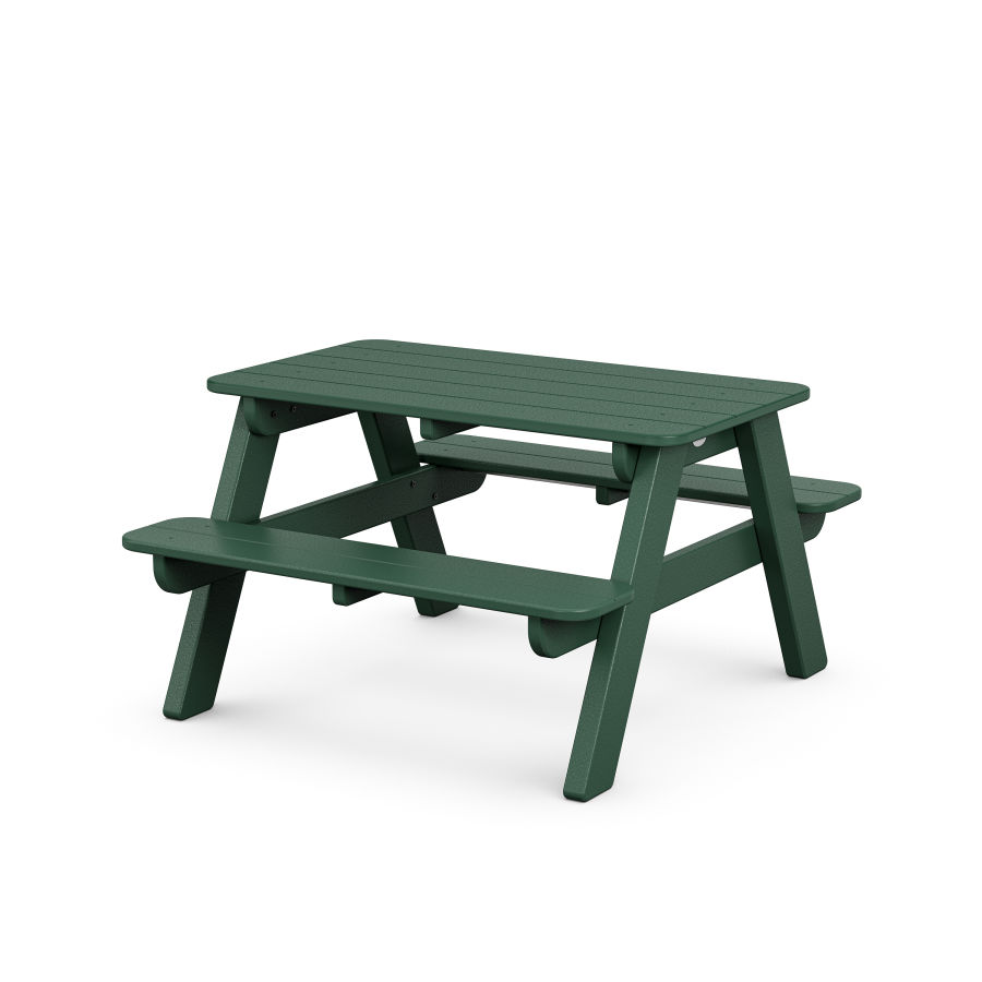 POLYWOOD Kids Outdoor Picnic Table in Green