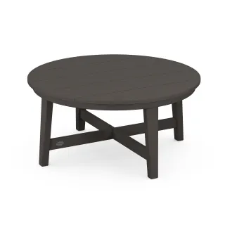 POLYWOOD Newport 36" Round Coffee Table in Vintage Finish