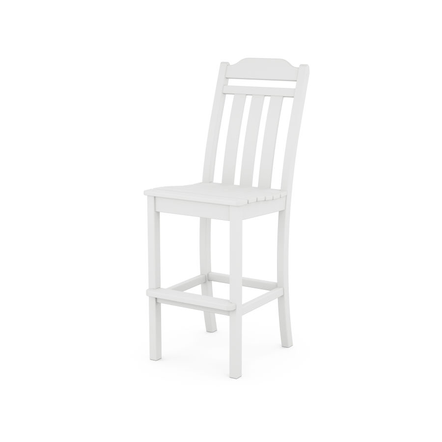 POLYWOOD Country Living Bar Side Chair in White