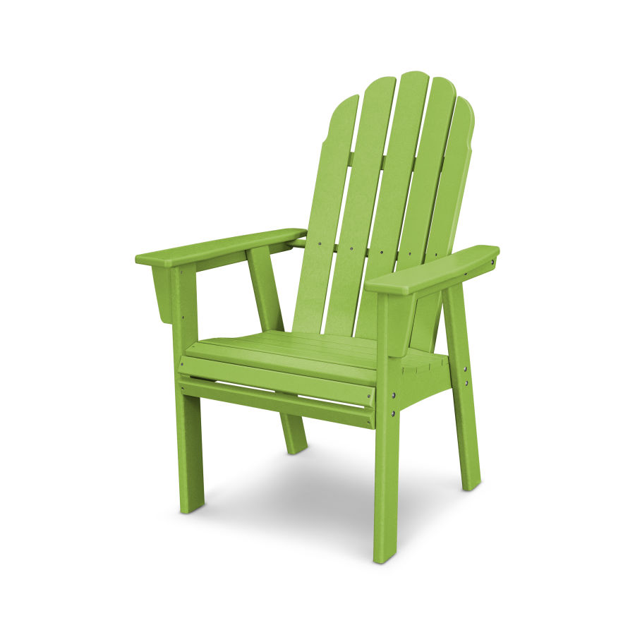 POLYWOOD Vineyard Adirondack Dining Chair in Lime