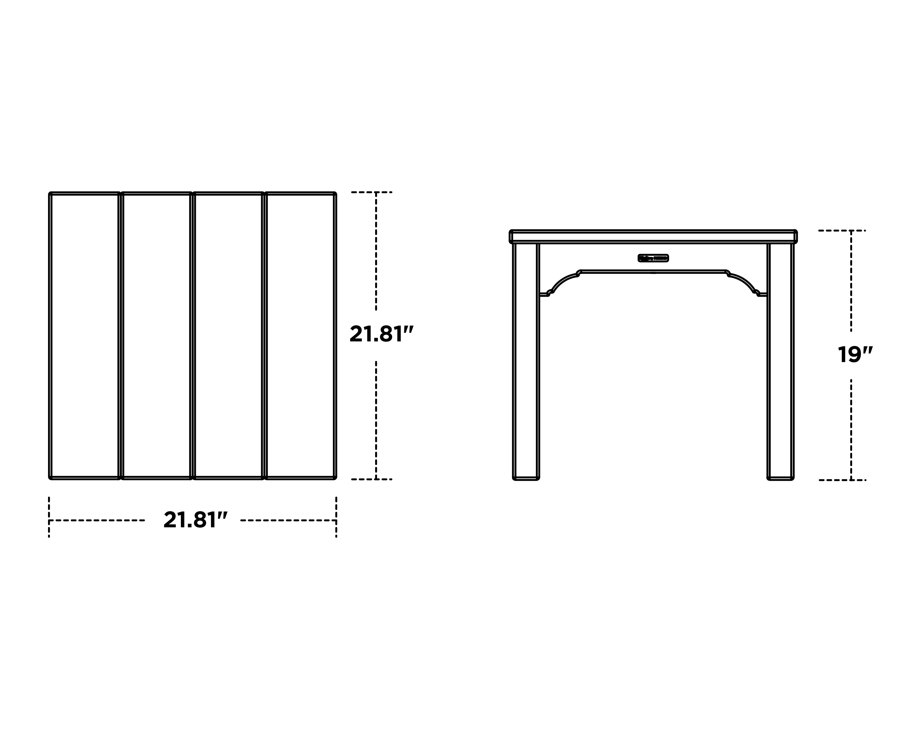 Dimensions for Chinoiserie End Table