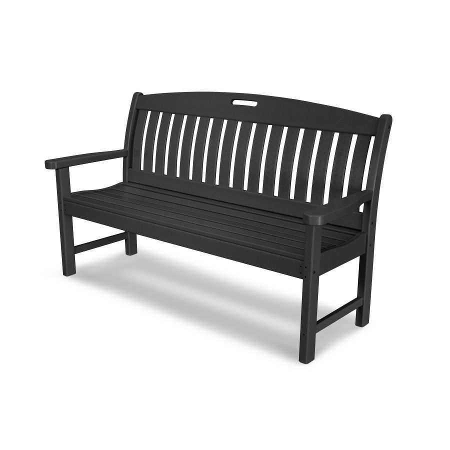 POLYWOOD Nautical 60" Bench in Black