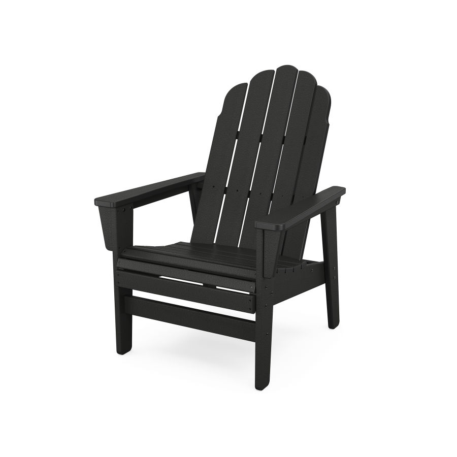 POLYWOOD Vineyard Grand Upright Adirondack Chair in Black