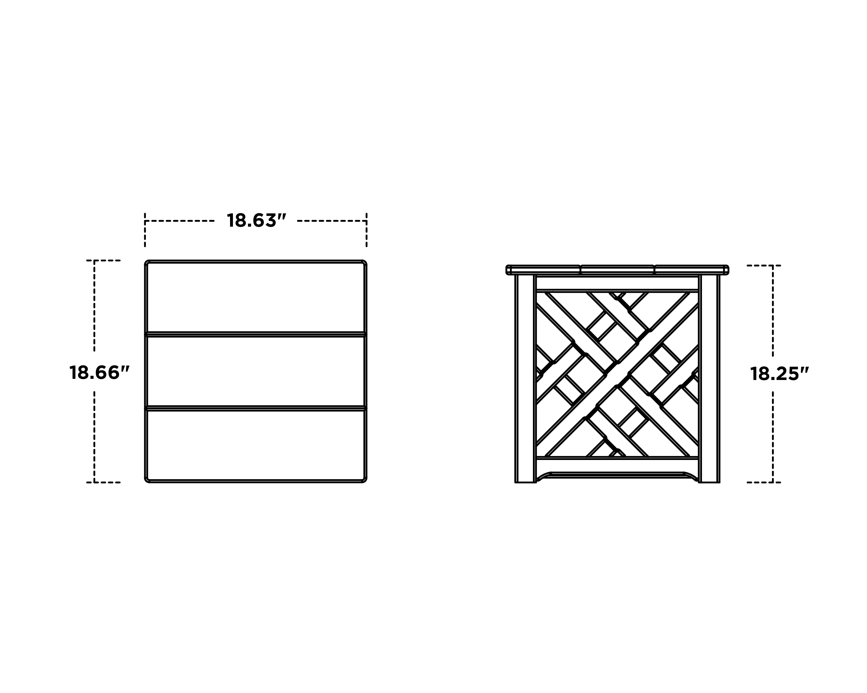 Dimensions for Wovendale Accent Table
