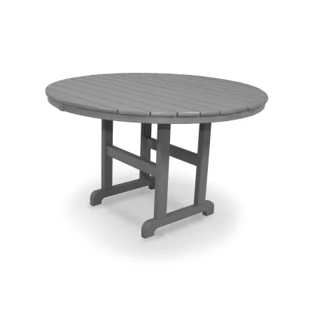 POLYWOOD Classics Round 48" Dining Table in Slate Grey