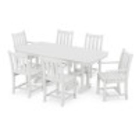 Traditional Garden 7-Piece Dining Set in White