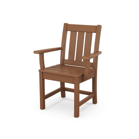 POLYWOOD Oxford Dining Arm Chair in Teak
