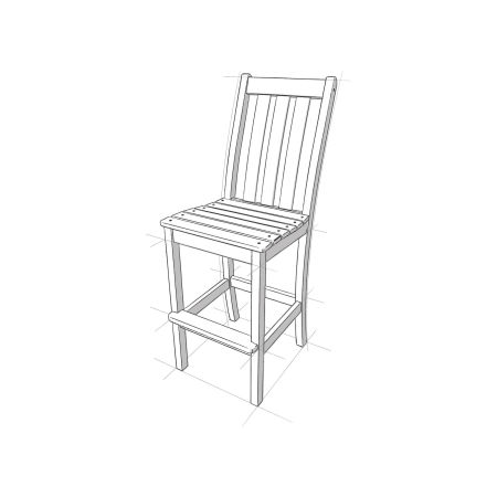 Vineyard Bar Side Chair in Vintage White