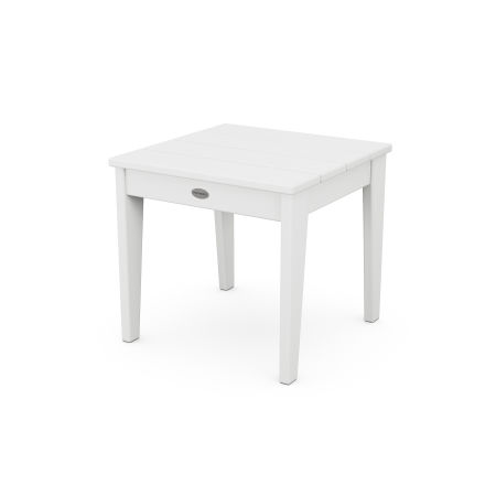 18" Side Table in White
