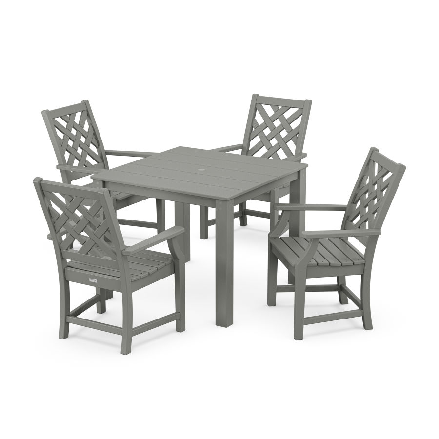 POLYWOOD Wovendale 5-Piece Parsons Dining Set