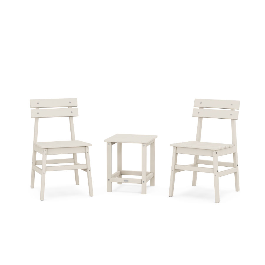 POLYWOOD Modern Studio Plaza Chair 3-Piece Seating Set in Sand