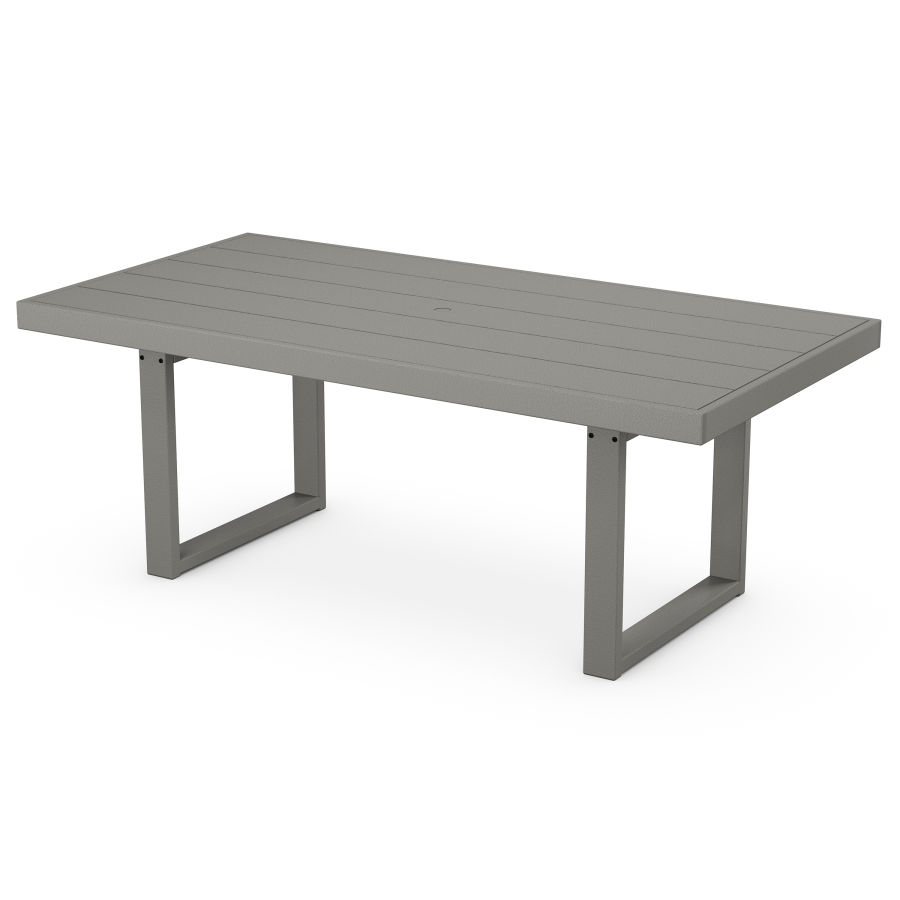 POLYWOOD EDGE 40" x 78" Dining Table in Slate Grey