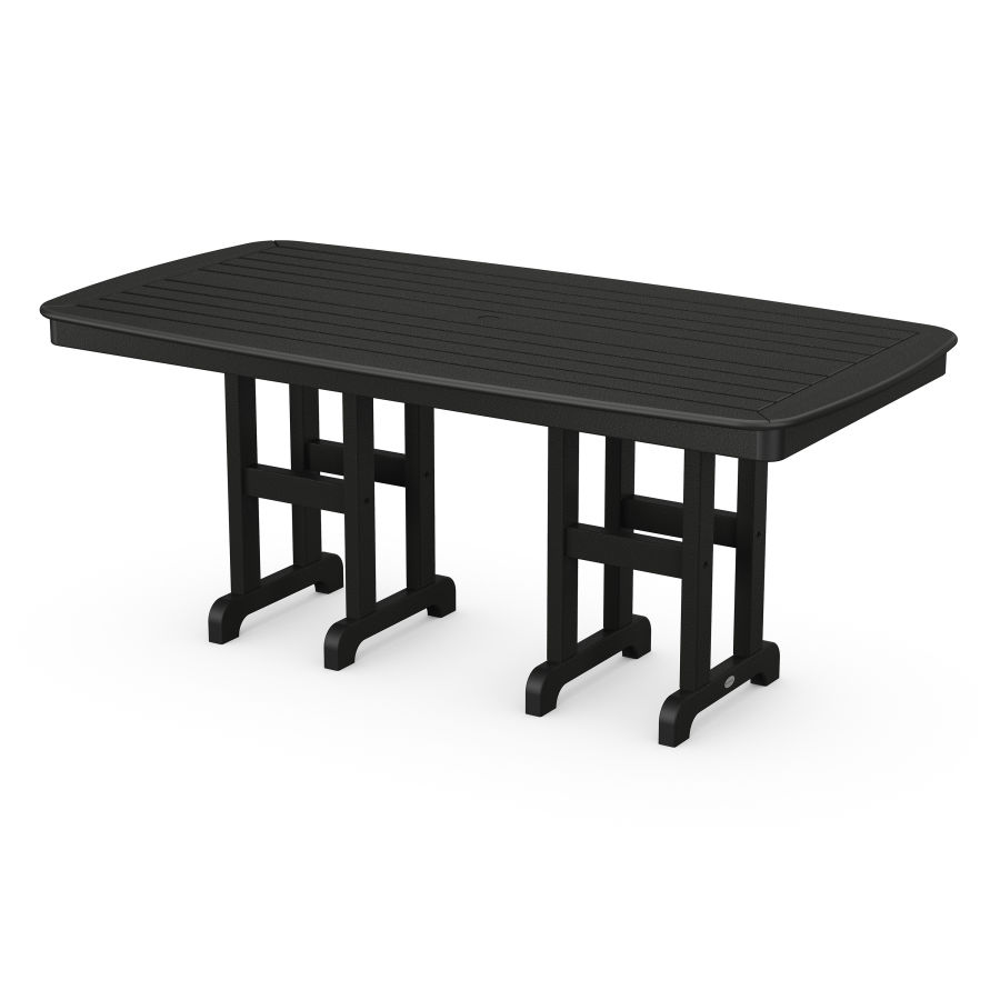 POLYWOOD Nautical 37" x 72" Dining Table in Black