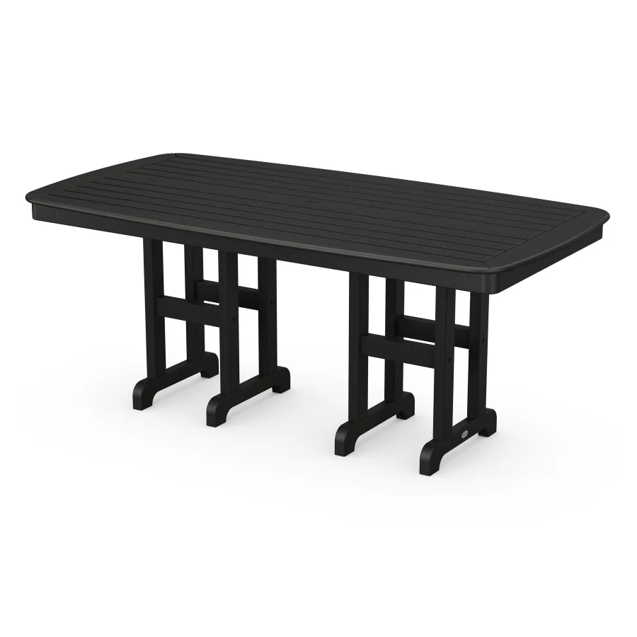 POLYWOOD Nautical 37" x 72" Dining Table in Black