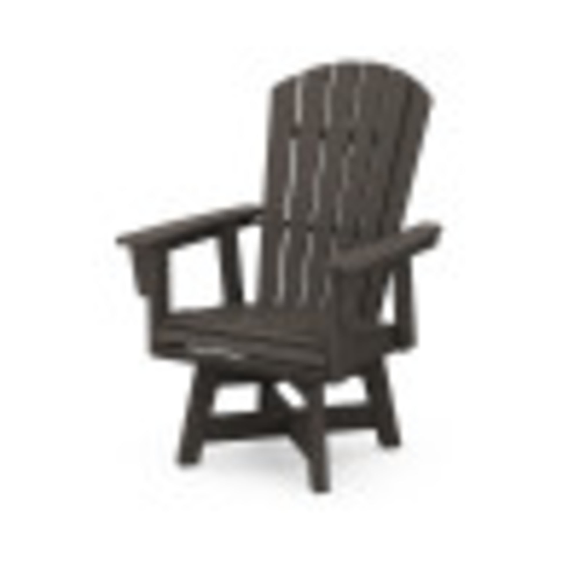 POLYWOOD® Nautical Curveback Adirondack Swivel Dining Chair in Vintage