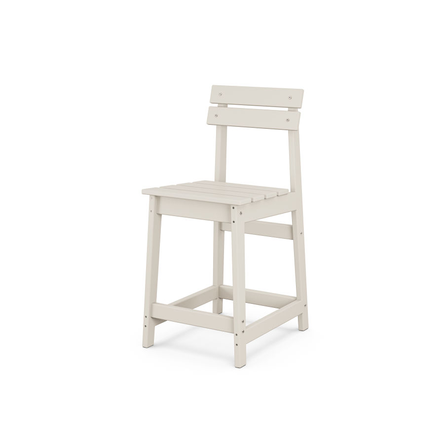 POLYWOOD Modern Studio Plaza Counter Chair in Sand