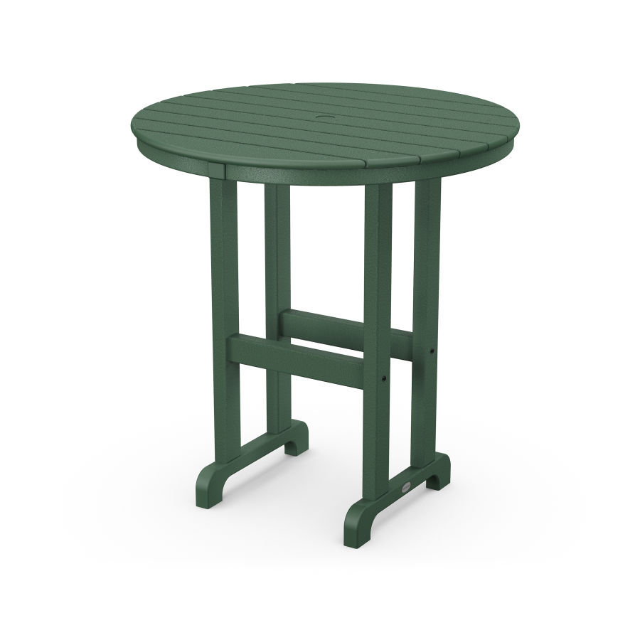 POLYWOOD 36" Round Farmhouse Counter Table in Green