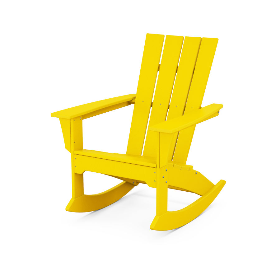 POLYWOOD Quattro Adirondack Rocking Chair in Lemon