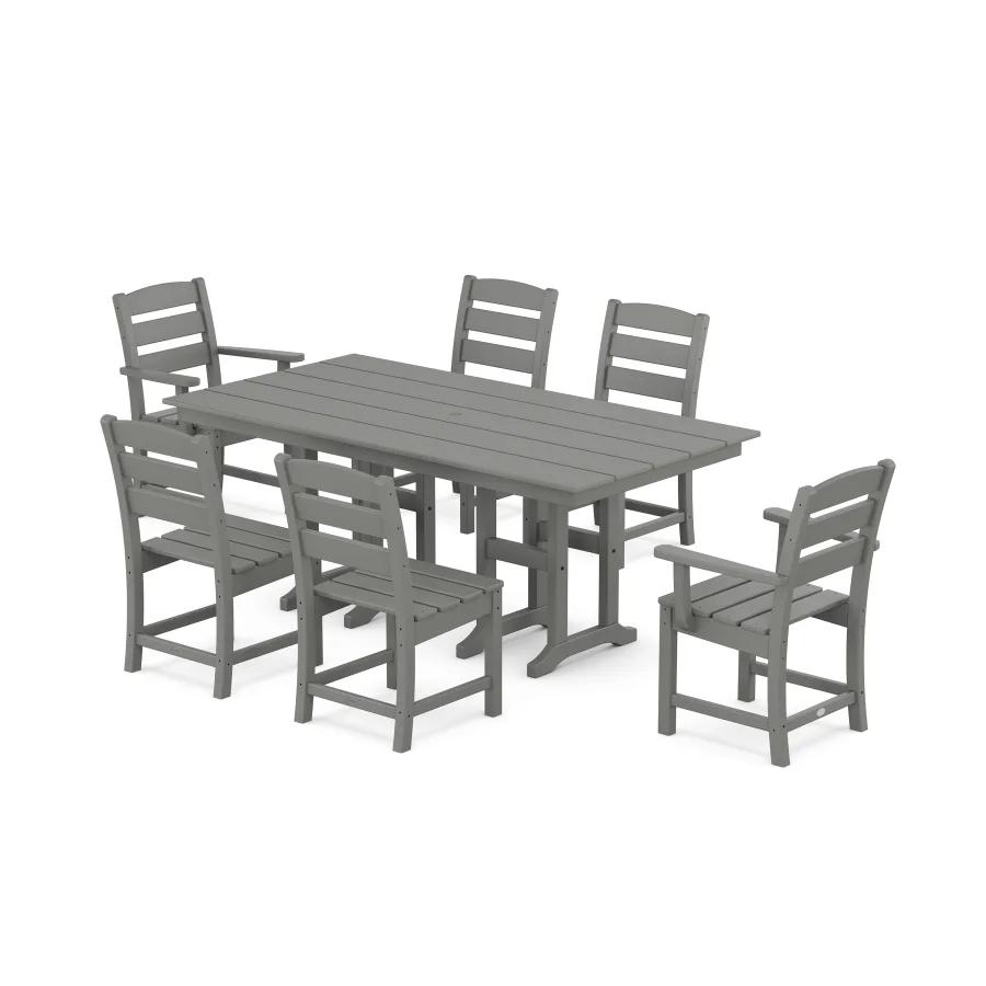 POLYWOOD Lakeside 7-Piece Farmhouse Dining Set