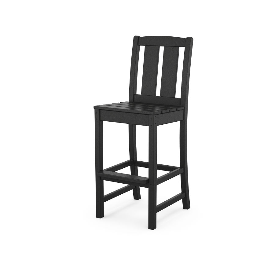 POLYWOOD Mission Bar Side Chair in Black