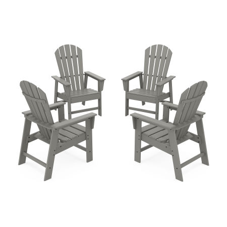 4-Piece South Beach Casual Chair Conversation Set in Slate Grey