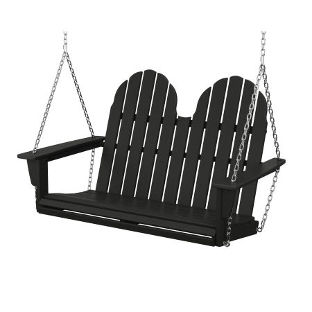 POLYWOOD Vineyard Adirondack 48" Swing in Black