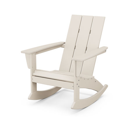 POLYWOOD Modern Adirondack Rocking Chair in Sand