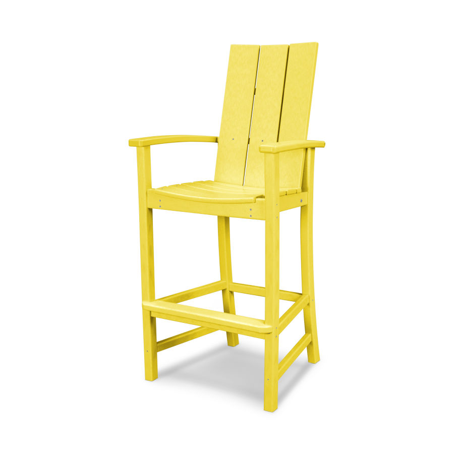 POLYWOOD Modern Adirondack Bar Chair in Lemon