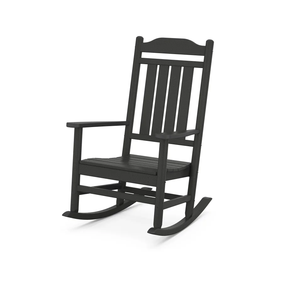 POLYWOOD Cottage Legacy Rocking Chair in Black