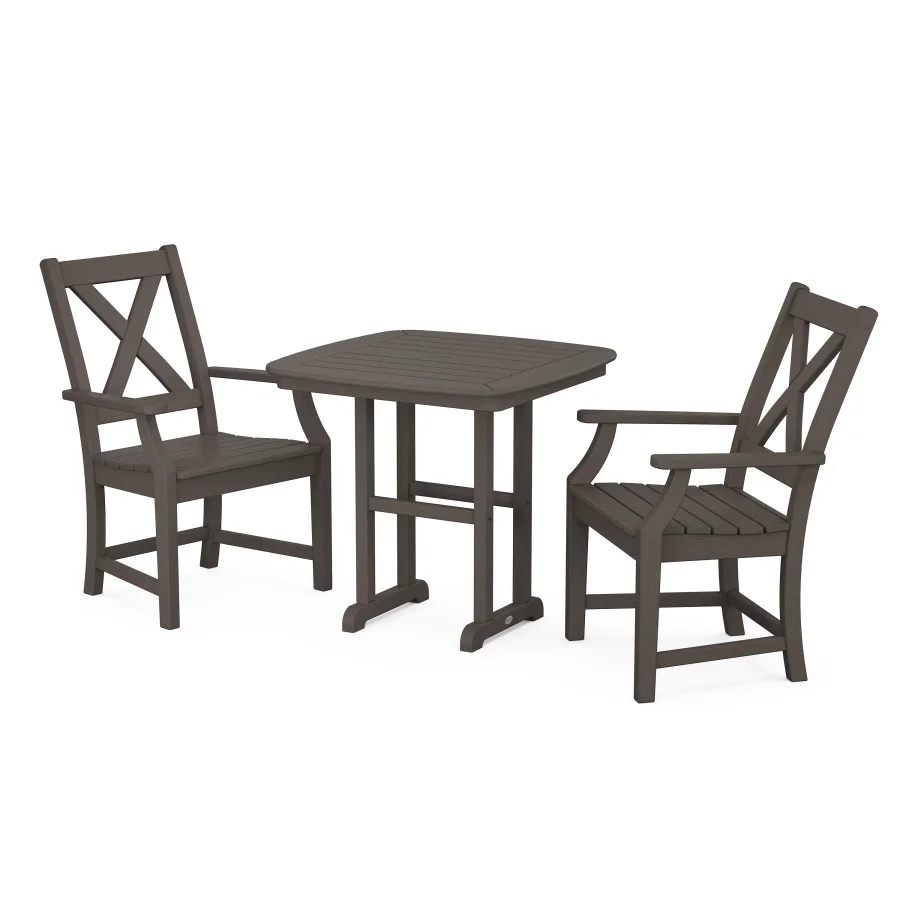 POLYWOOD Braxton 3-Piece Dining Set in Vintage Finish