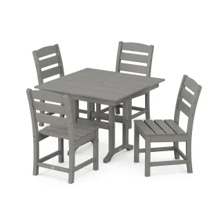 POLYWOOD Lakeside Side Chair 5-Piece Farmhouse Dining Set