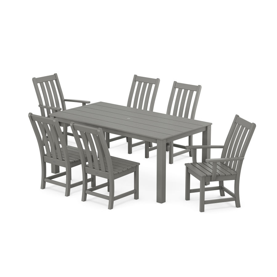 POLYWOOD Vineyard 7-Piece Parsons Dining Set in Slate Grey