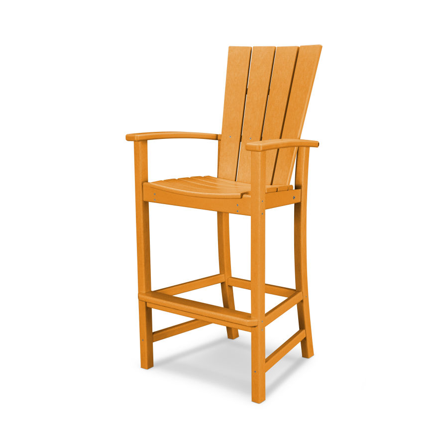 POLYWOOD Quattro Adirondack Bar Chair in Tangerine