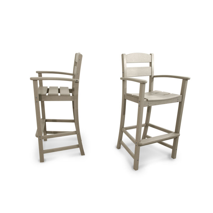 POLYWOOD Classics 2-Piece Bar Arm Chair Set