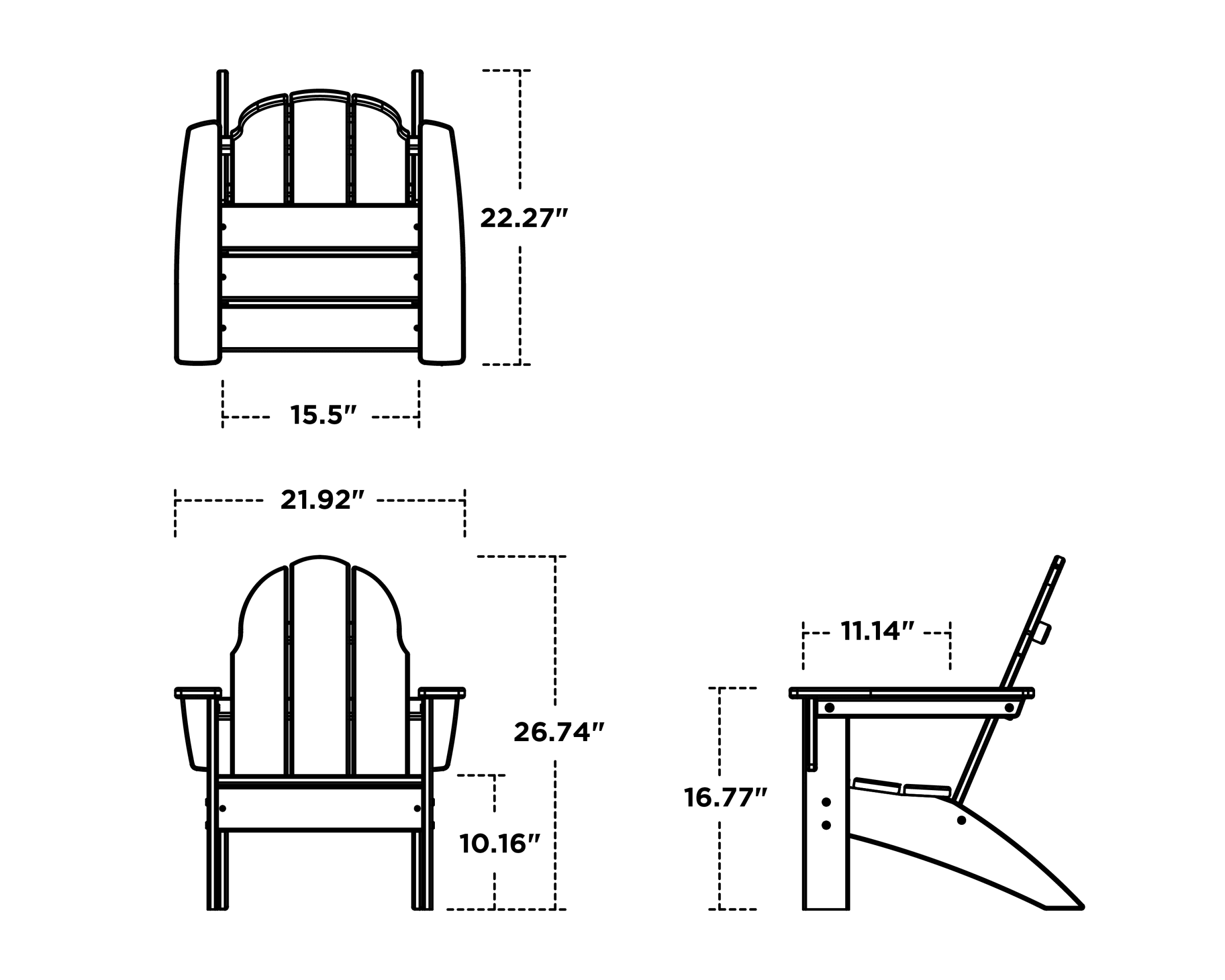Dimensions for Kids Vineyard Adirondack Chair