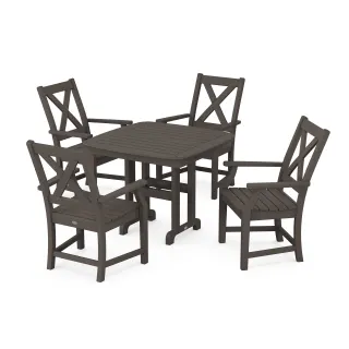 POLYWOOD Braxton 5-Piece Dining Set in Vintage Finish