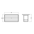 Thumbnail for EDGE 40" x 78" Bar Table