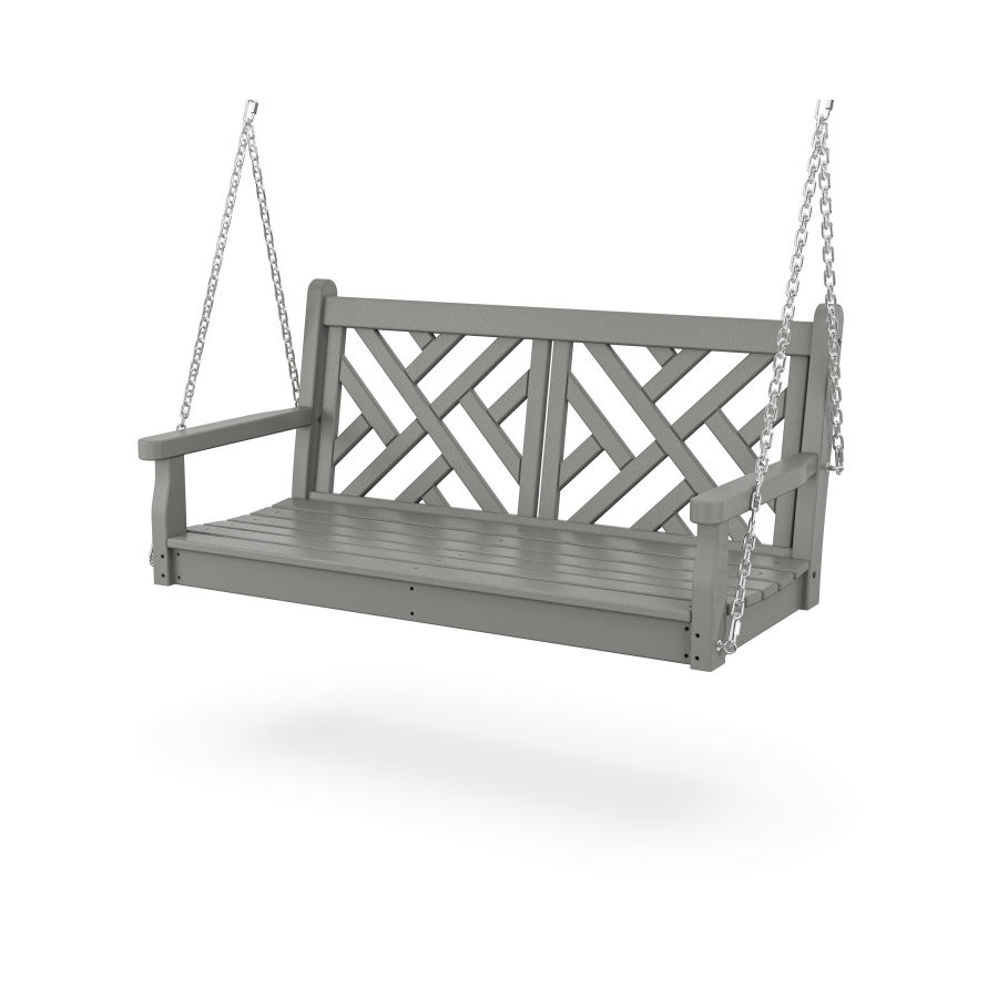 POLYWOOD Chippendale 48” Swing in Slate Grey