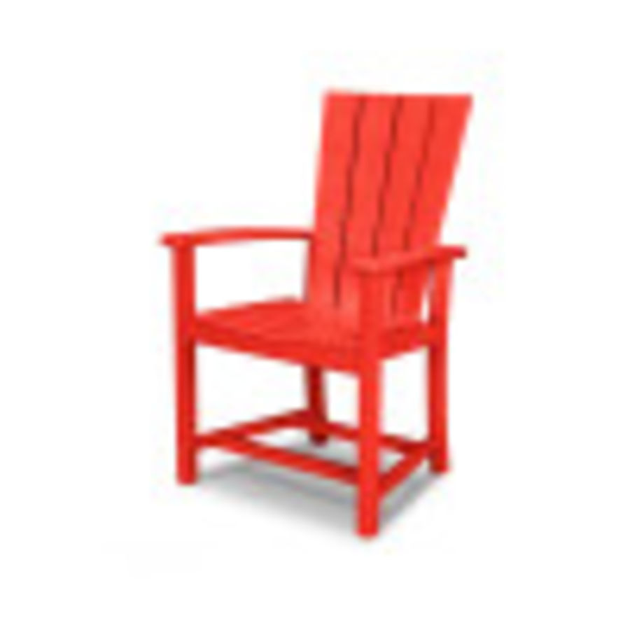 POLYWOOD Quattro Adirondack Dining Chair in Sunset Red