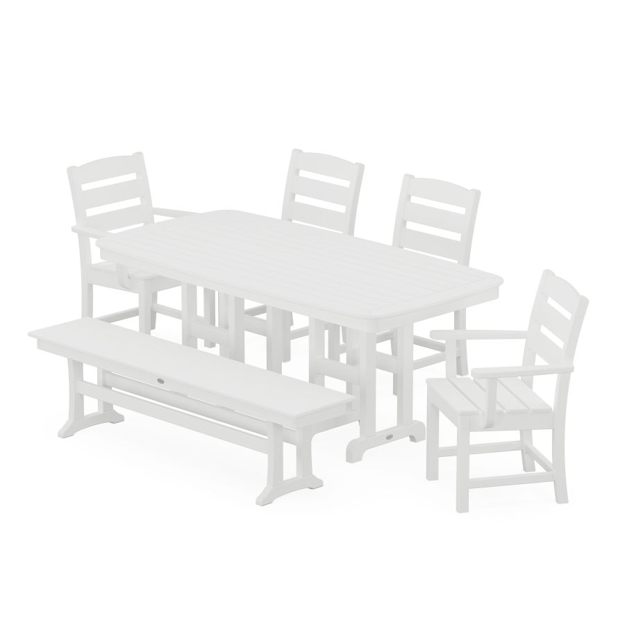POLYWOOD Lakeside 6-Piece Dining Set in White