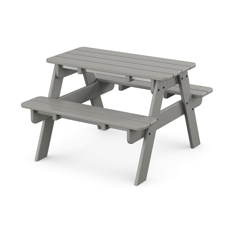 POLYWOOD Kids Picnic Table in Slate Grey