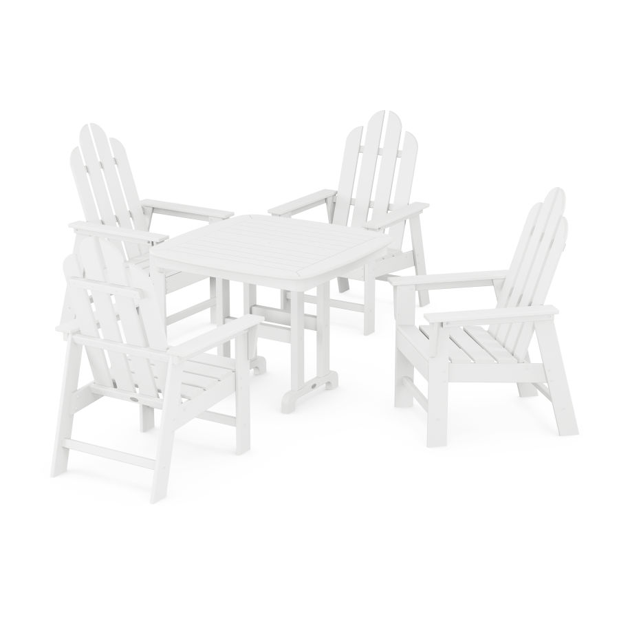 POLYWOOD Long Island 5-Piece Dining Set in White