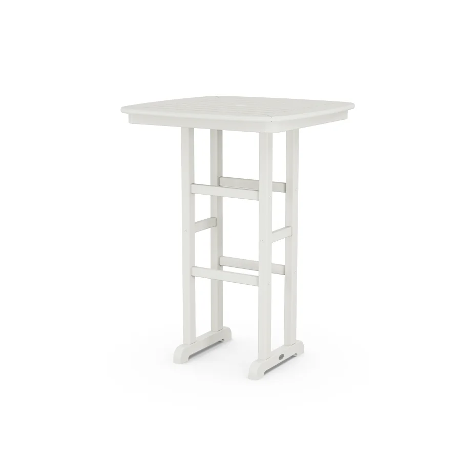 POLYWOOD Nautical 31" Bar Table in Vintage White