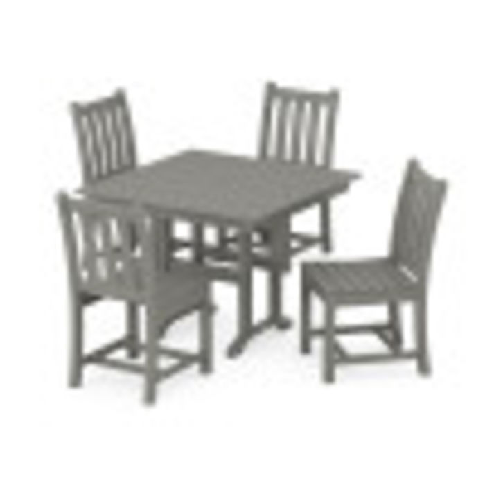 POLYWOOD Traditional Garden Side Chair 5-Piece Farmhouse Dining Set