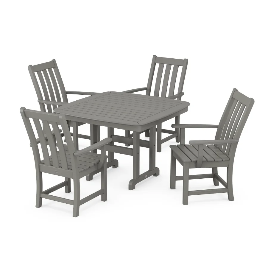 POLYWOOD Vineyard 5-Piece Dining Set with Trestle Legs