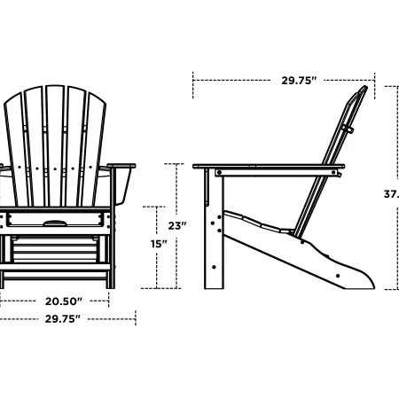 Palm Coast Ultimate Adirondack with Hideaway Ottoman