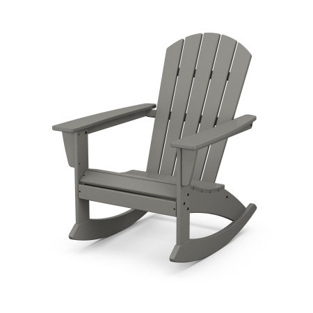 POLYWOOD Nautical Adirondack Rocking Chair in Slate Grey