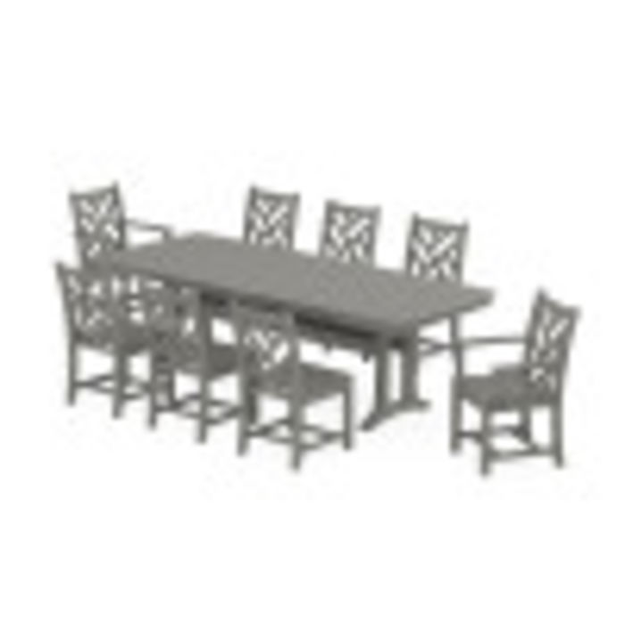 POLYWOOD Chippendale 9-Piece Dining Set with Trestle Legs