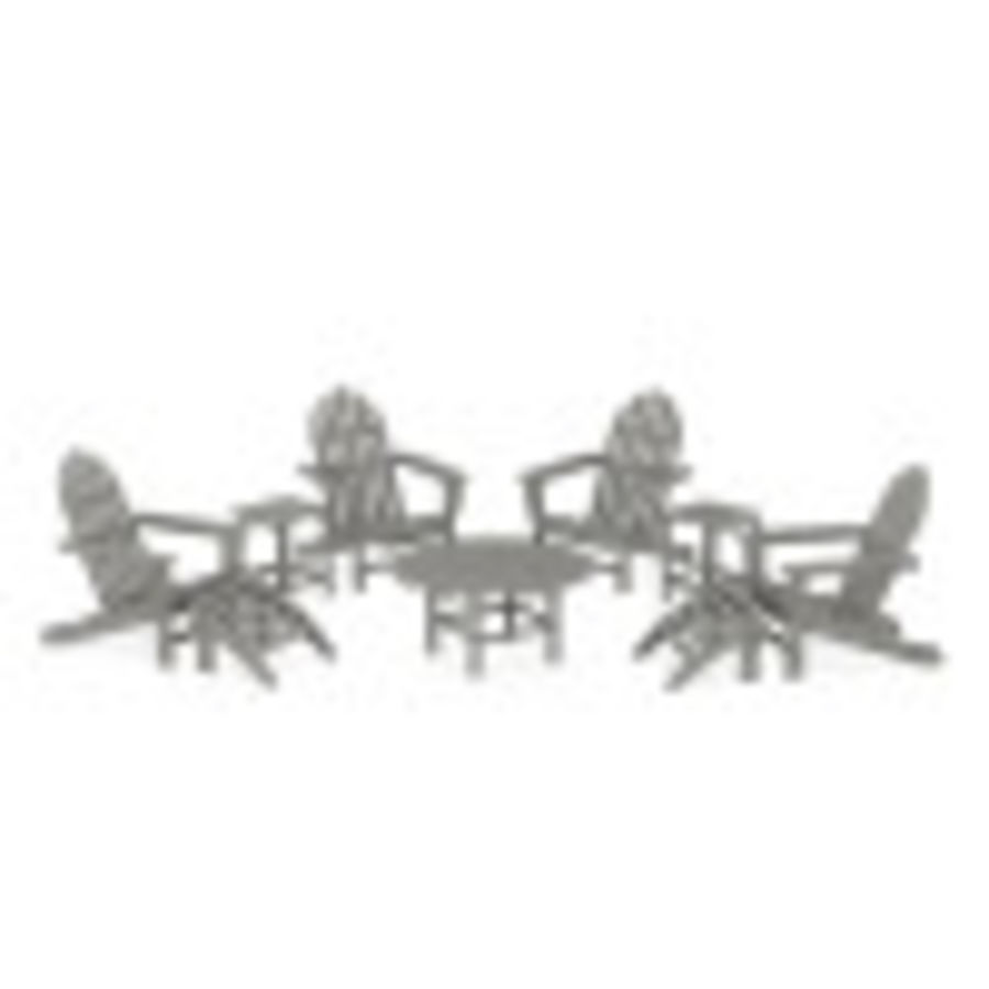 POLYWOOD Classic Adirondack Chair 9-Piece Conversation Set