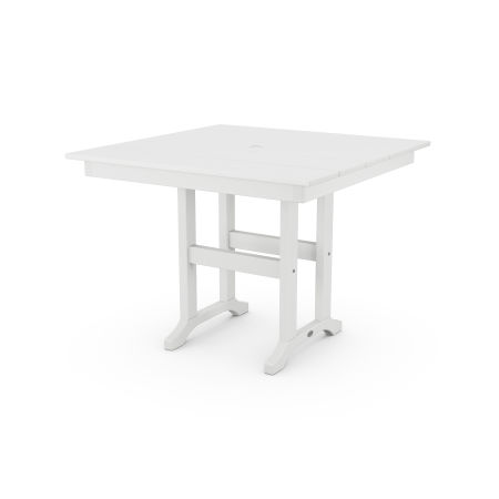 POLYWOOD Farmhouse 37" Dining Table in White